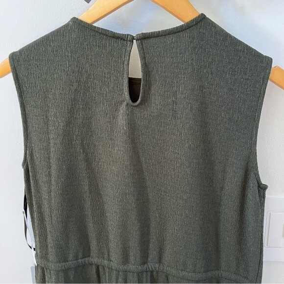 Maggy London Asymmetrical Drape Midi Dress In Olive 2 NWT - Picture 10 of 15